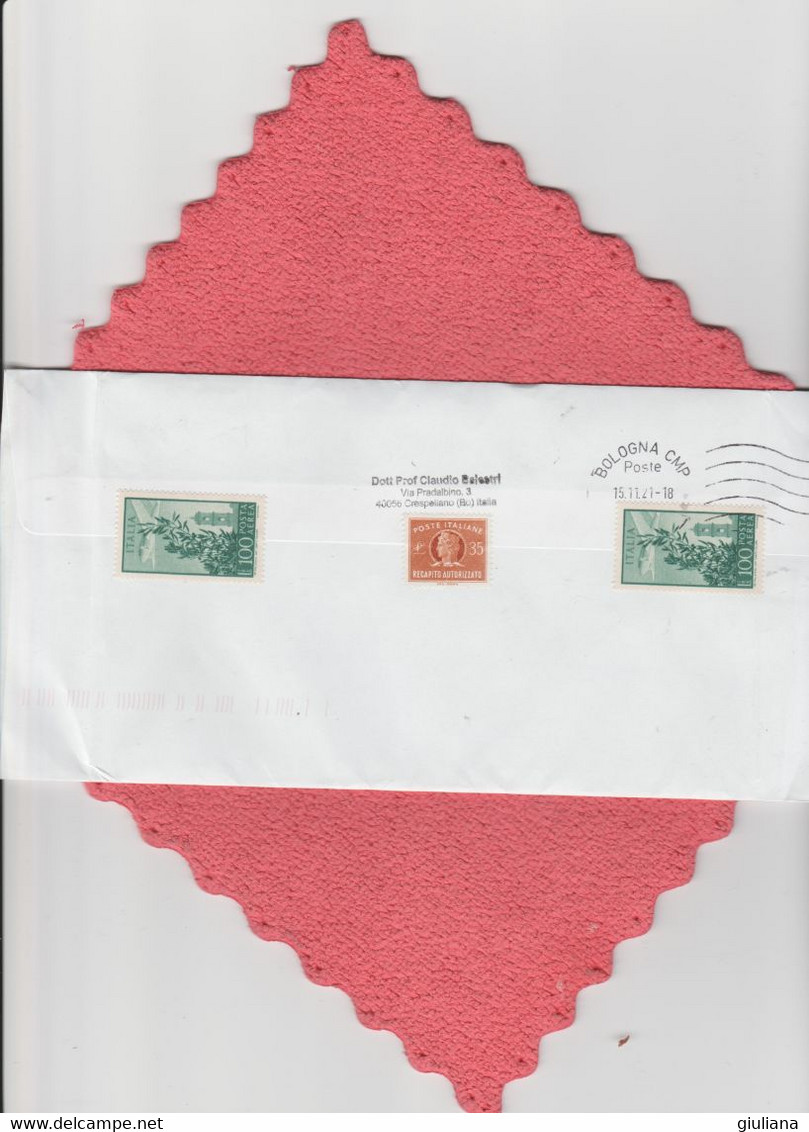 Italia Rep. 2021 - Busta X L'interno Affrancata Con 17 Stamps - 2021-...: Storia Postale