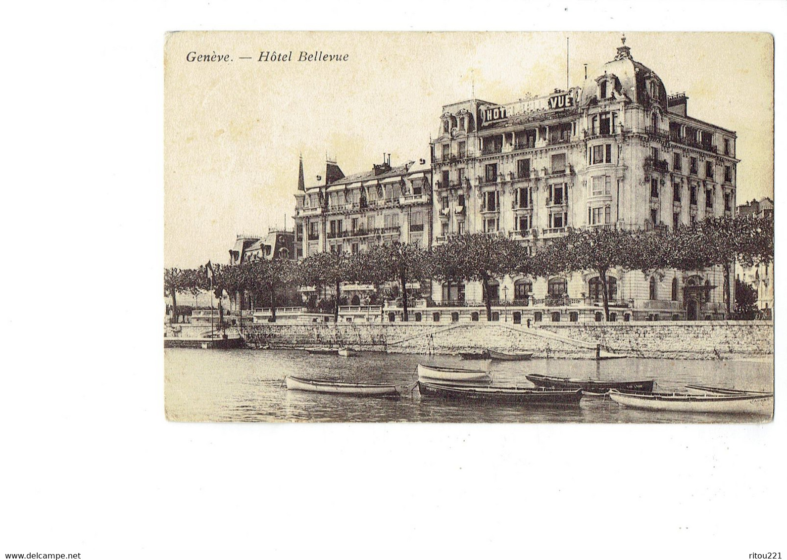 Cpa - Suisse - GENEVE - HOTEL BELLEVUE - 1912 - - Bellevue