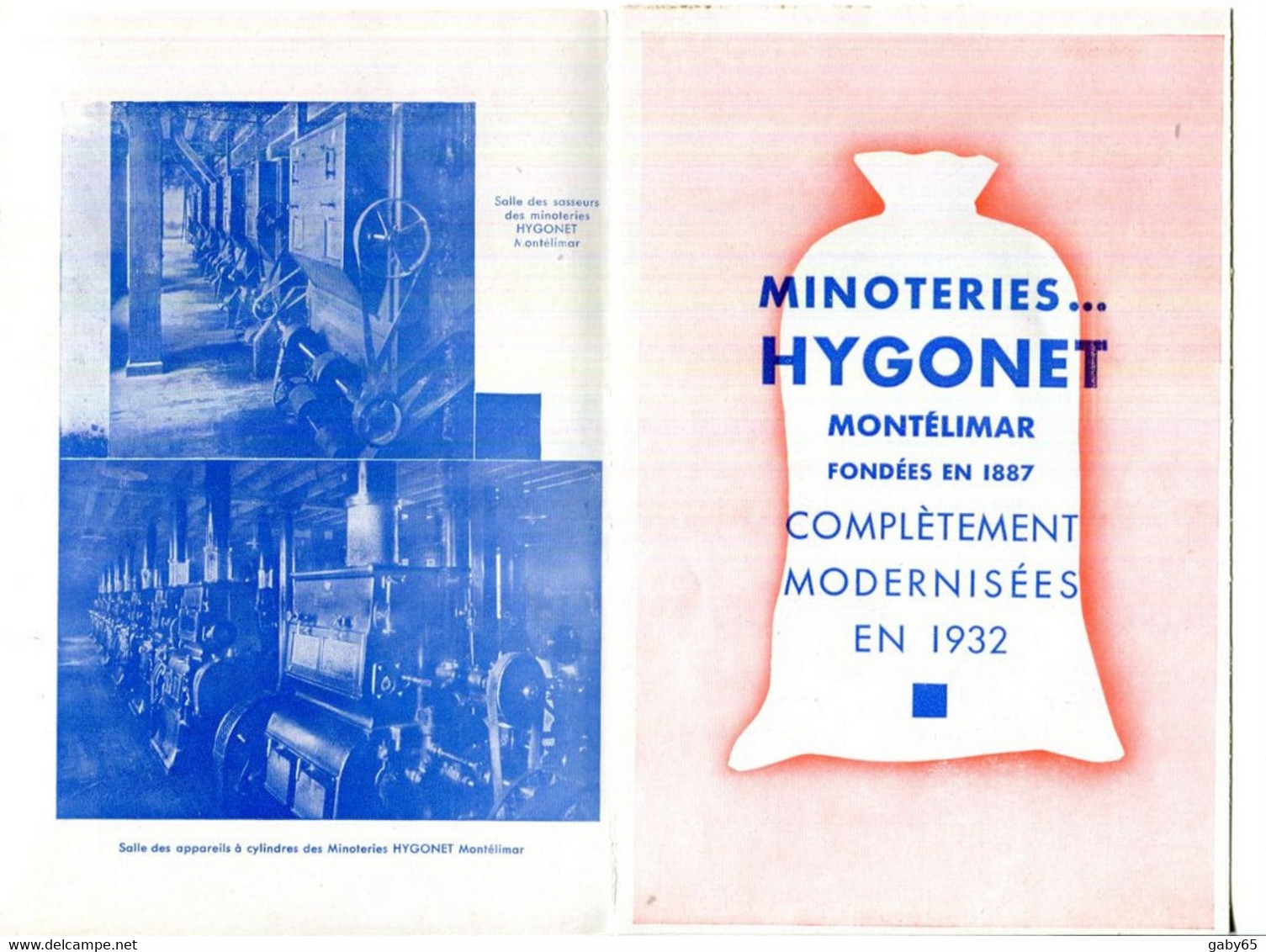 26.DROME.MONTELIMAR.PUBLICITE POUR LES MINOTERIES HYGONET. - Non Classés