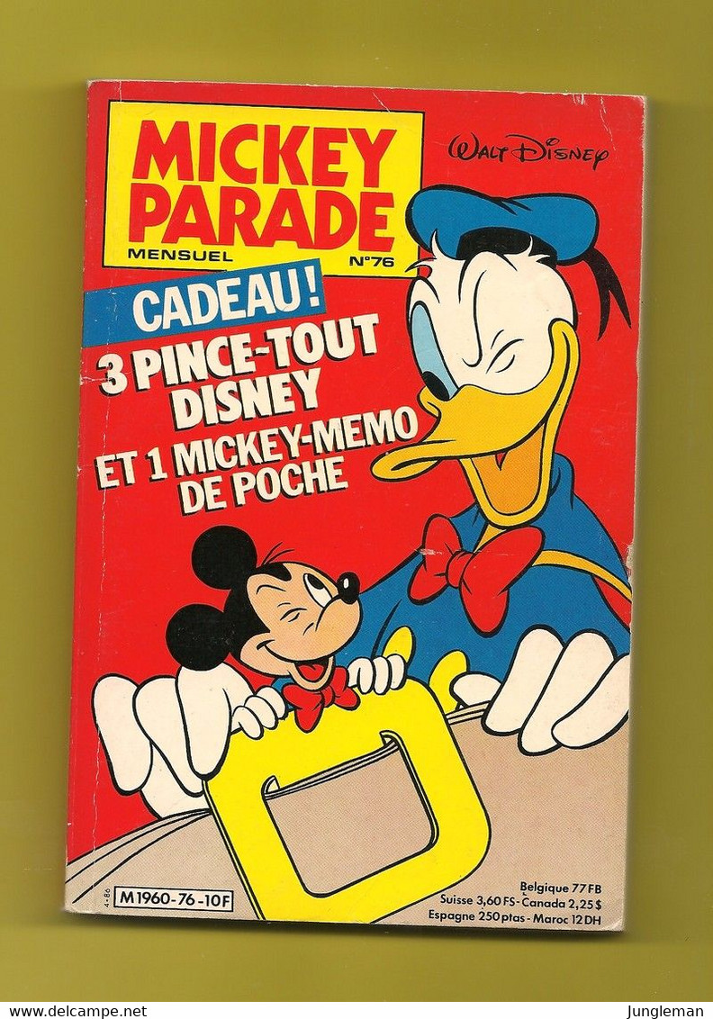 Mickey Parade N° 76 - Edité Par Edi-Monde / SNEF- Avril 1986 - Mickey Parade