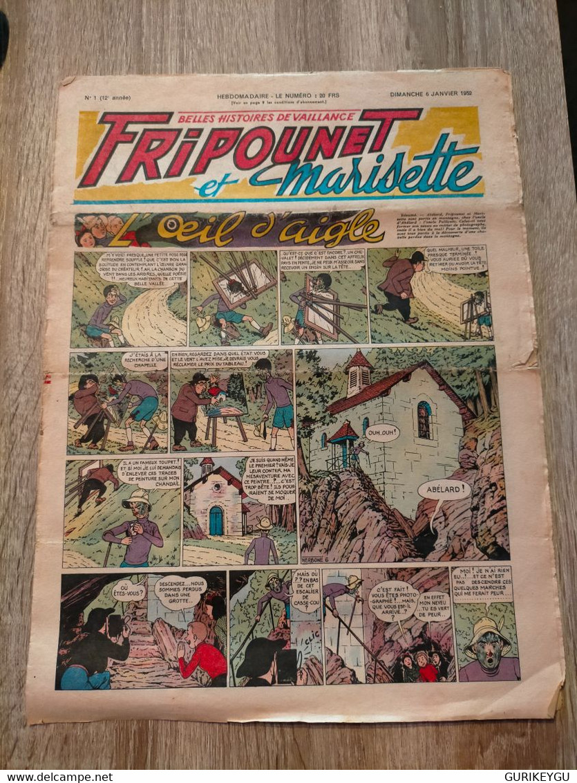 Fripounet Et Marisette N° 1  Sylvain Et  Sylvette  06/01/1952  L'oeil D'aigle   CUVILLIER - Sylvain Et Sylvette