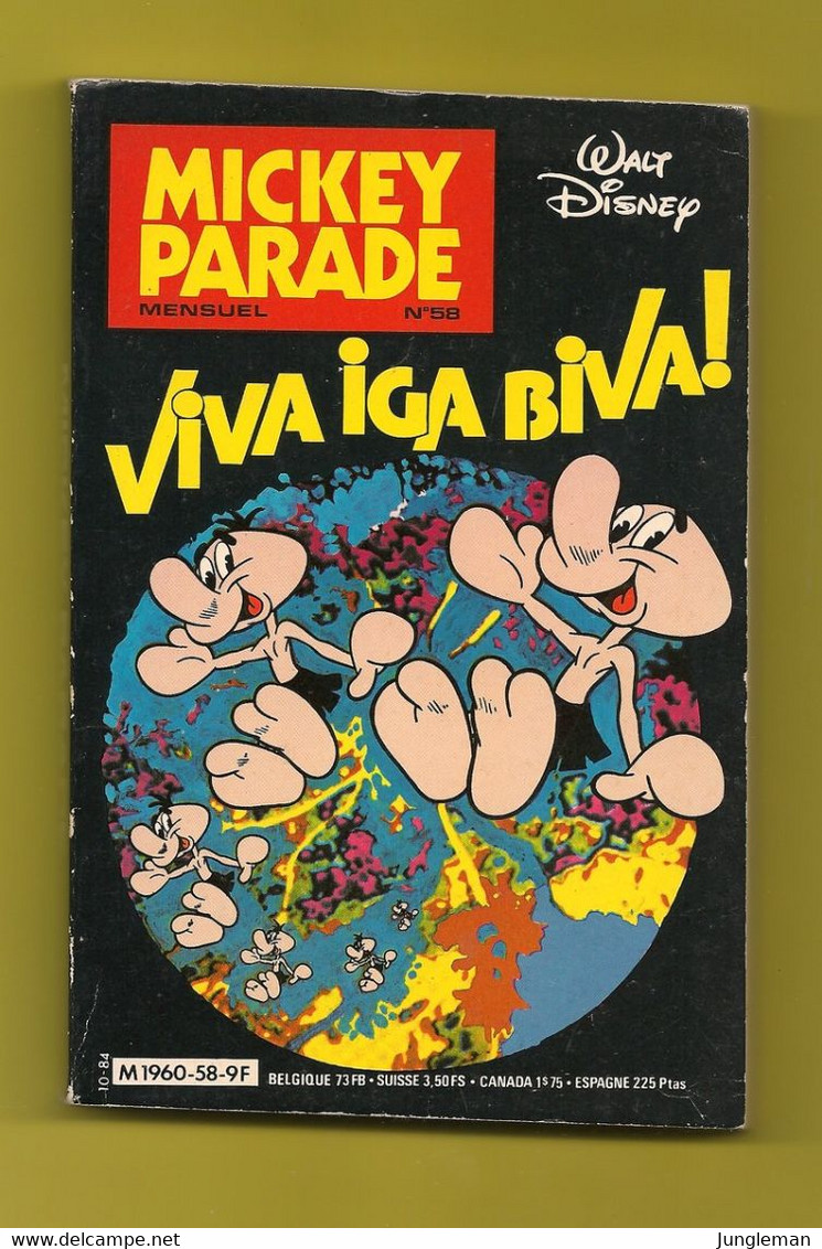 Mickey Parade N° 58 - Edité Par Edi-Monde / SNEF- Octobre 1984 - Mickey Parade