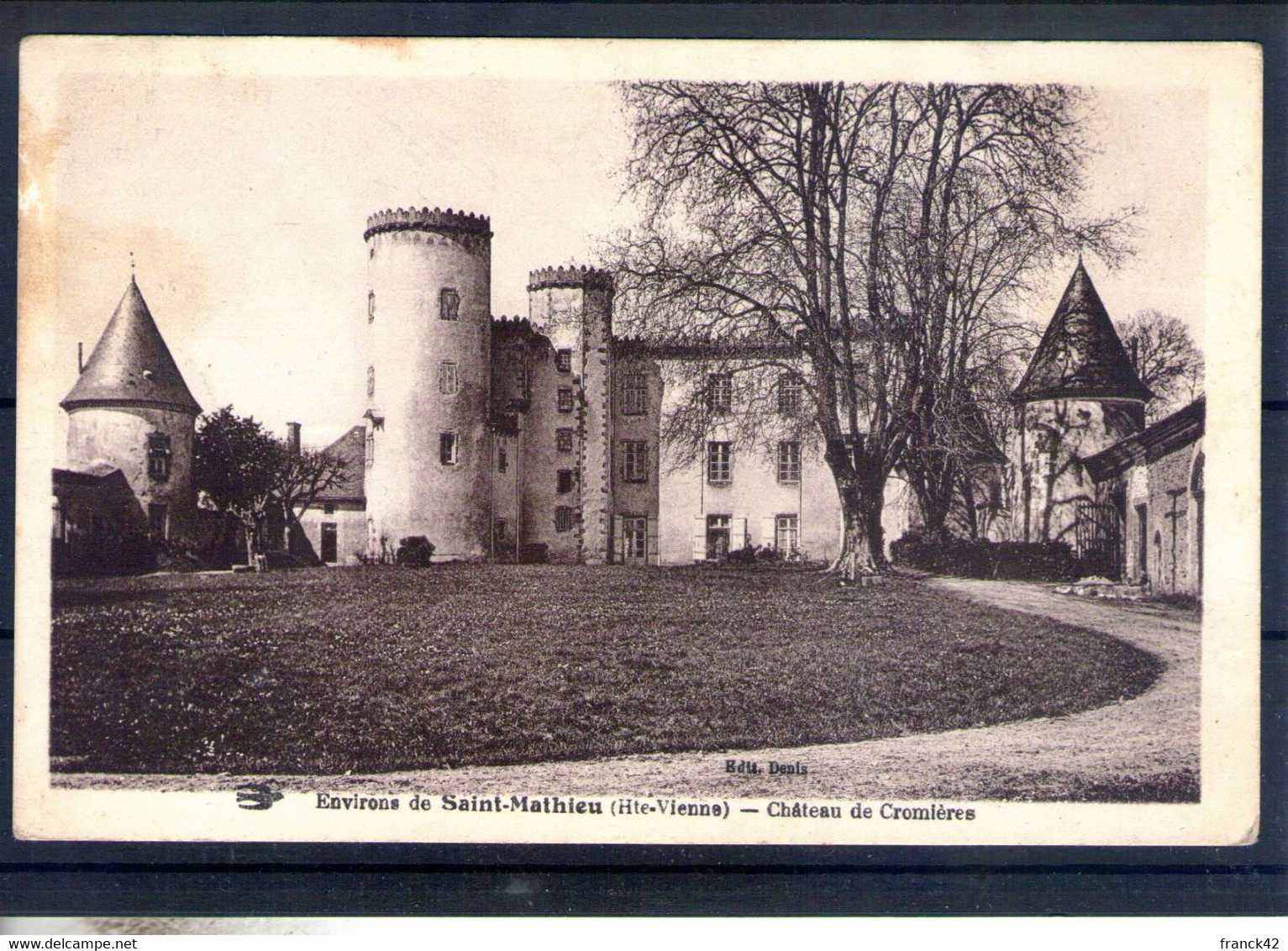 87. Environs De Saint Mathieu. Château De Cromiere. Tachée à Gauche - Saint Mathieu