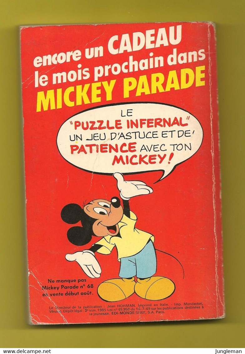 Mickey Parade N° 67 - Edité Par Edi-Monde / SNEF - Juillet 1985 - Mickey Parade