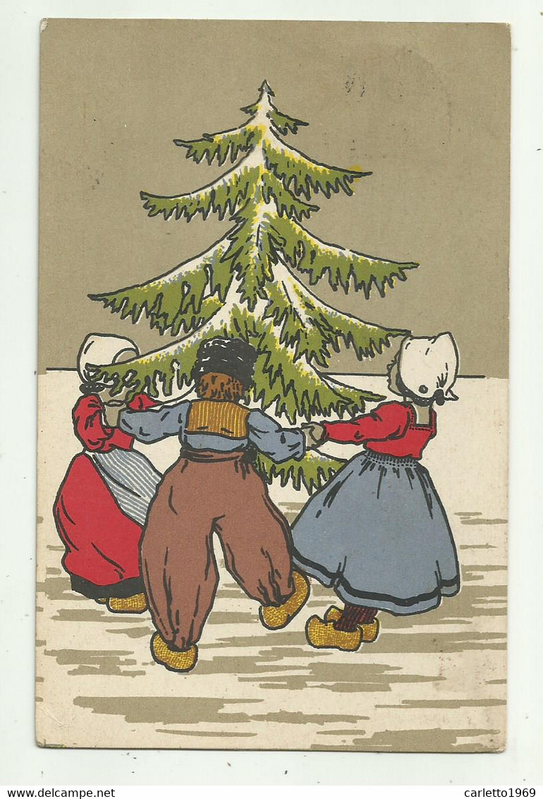 BAMBINI OLANDESI ATTORNO ALL'ALBERO - VIAGGIATA 1912   FP - Otros & Sin Clasificación