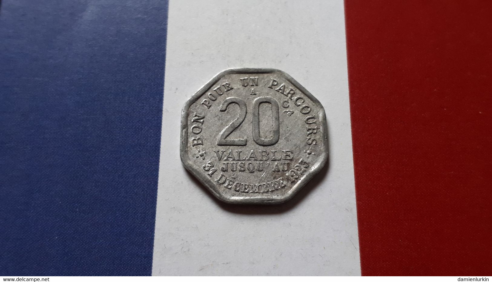 FRANCE PARIS 20 CENTIMES BON POUR UN PARCOURS JUSQU'AU 31 DECEMBRE 1923 - Monétaires / De Nécessité