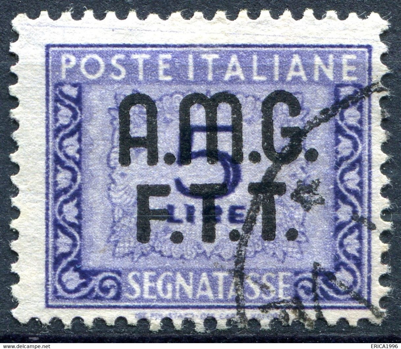 Z2910 ITALIA TRIESTE A 1947 Segnatasse L. 5, Sassone 9, Usato, Valore Catalogo € 90, Ottime Condizioni - Segnatasse