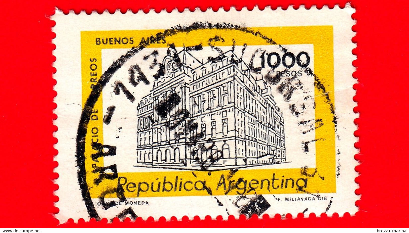 ARGENTINA - Usato -  1980 - Palazzo Delle Poste -  Buenos Aires - 1000 - Used Stamps