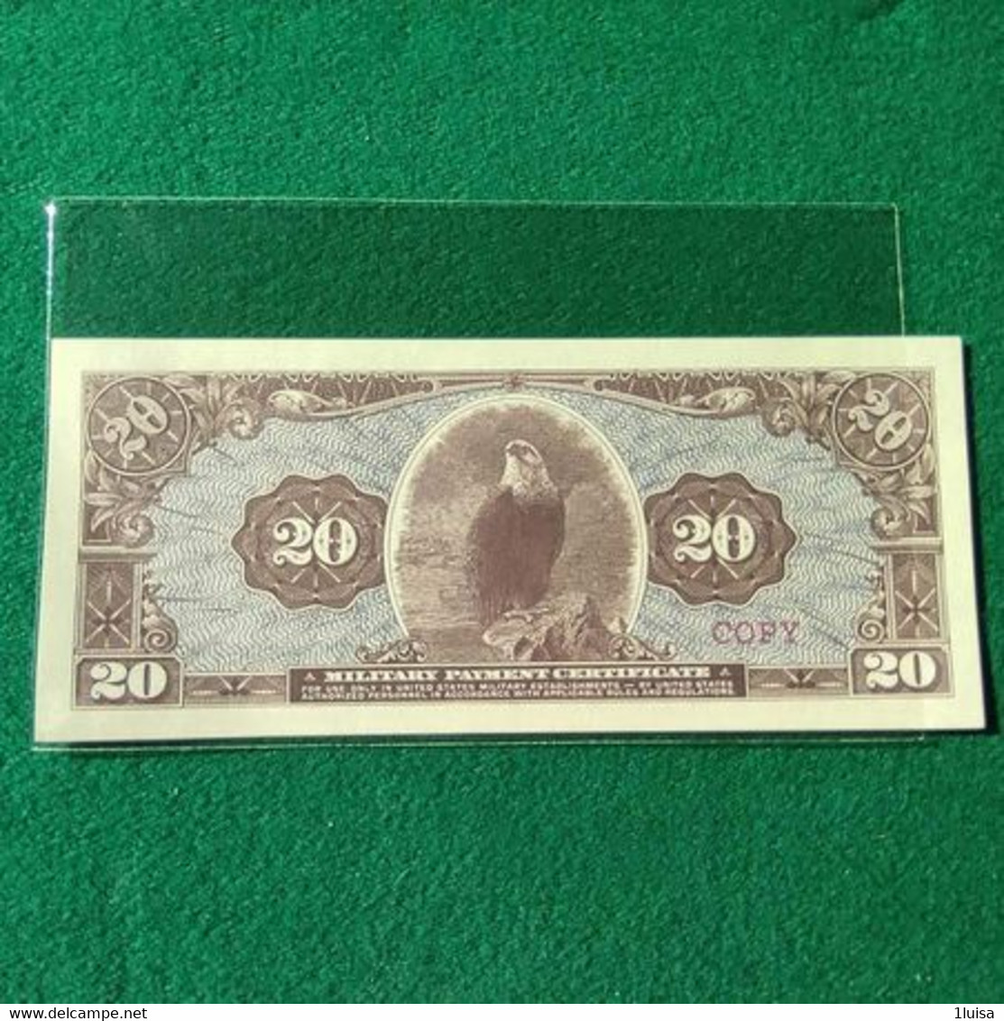 STATI UNITI 20 DOLLARS COPY - Series 691 (unissued)