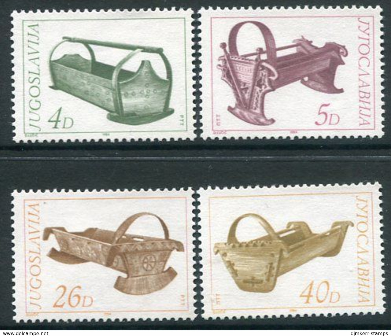 YUGOSLAVIA 1984 Museum Exhibitis: Cradles MNH / **.  Michel 2061-64 - Nuovi