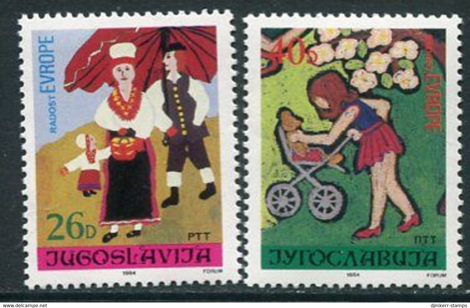 YUGOSLAVIA 1984 Joy Of Europe Children's Meetings MNH / **.  Michel 2066-67 - Nuovi