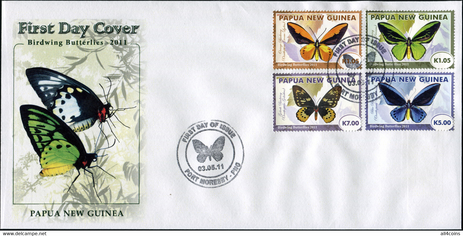 Papua New Guinea 2011. Birdwing Butterflies 2 (Mint) First Day Cover - Papua-Neuguinea