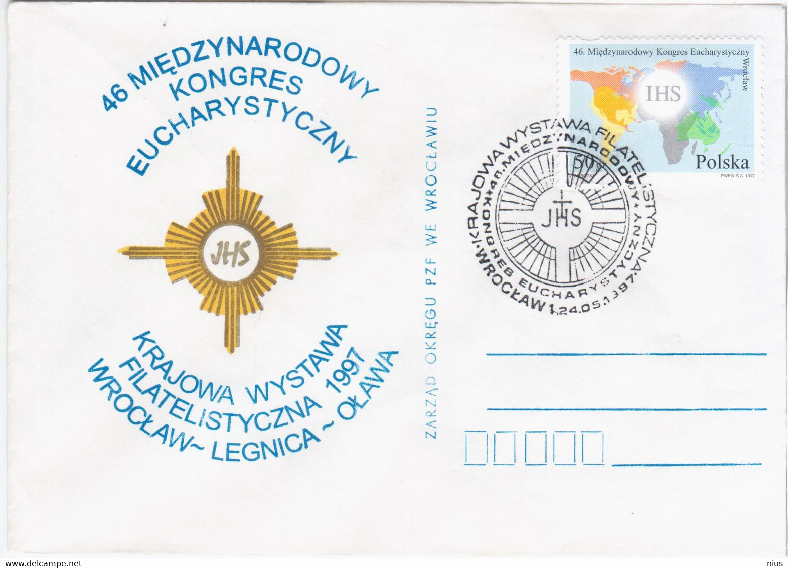 Poland Polska 1997 46th International Eucharistic Congress, Philatelic Exhibition, Wroclaw-Legnica-Olawa - Brieven En Documenten