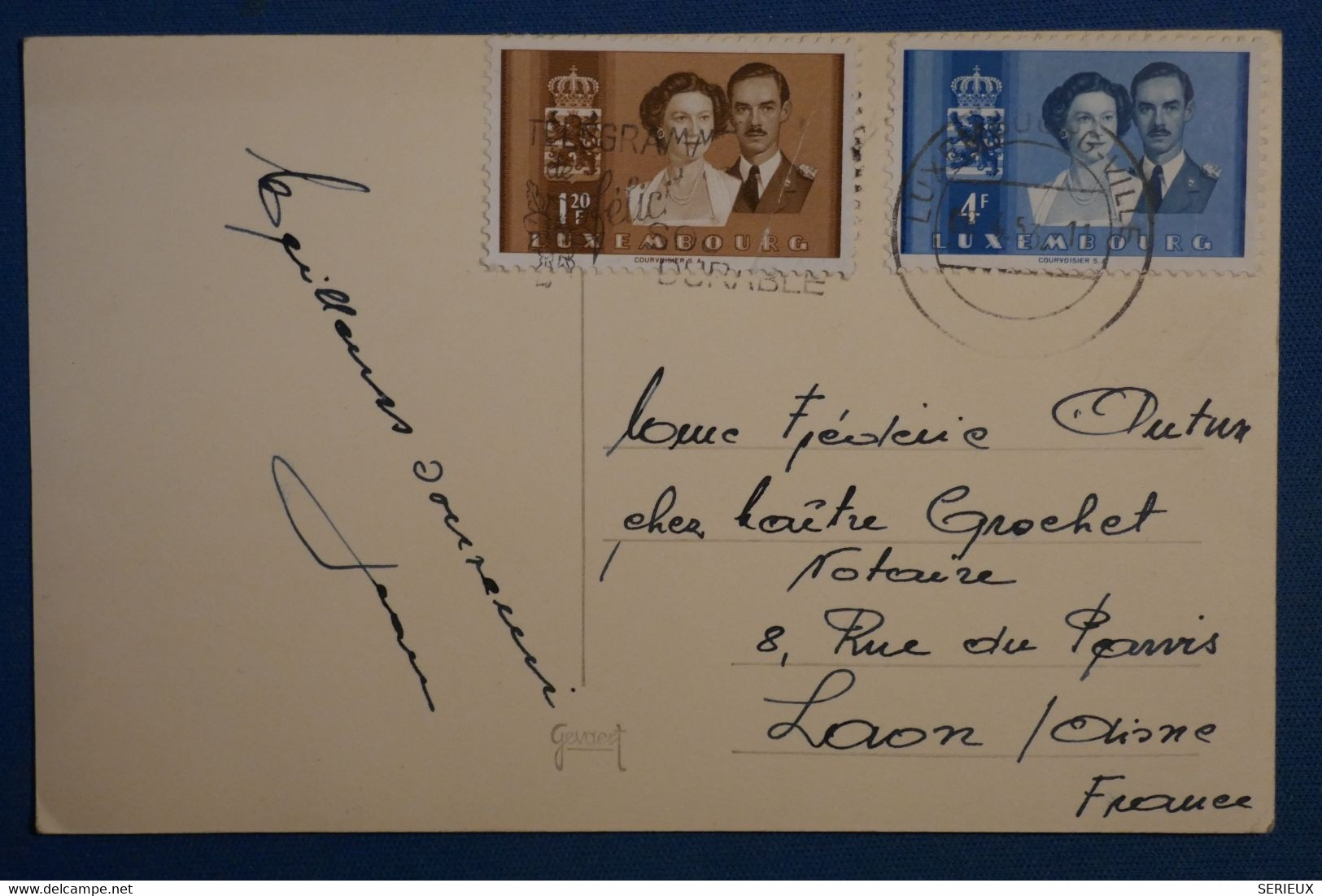 AJ17 LUXEMBOURG BELLE LETTRE  1953  ANVERS  POUR  LAON  FRANCE + ++ AFFRANCH. INTERESSANT - Lettres & Documents