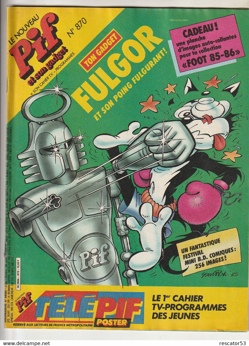 Vintage Revue Pif Gadget N°870 - Pif Gadget