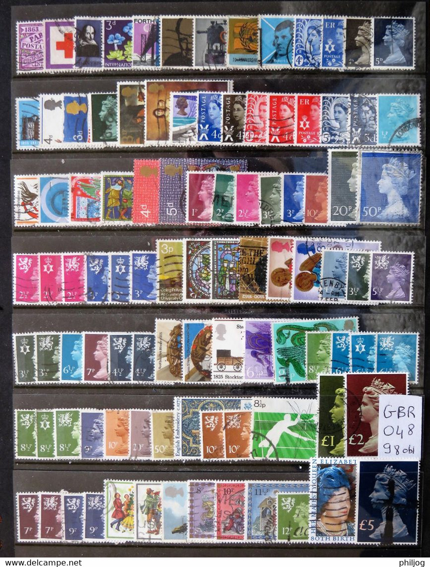 Grande-Bretagne - Great Britain - Grossbritannien - 98 Oblitérés - 98 Used Stamps - 98 Gebrauchte Marken - Verzamelingen