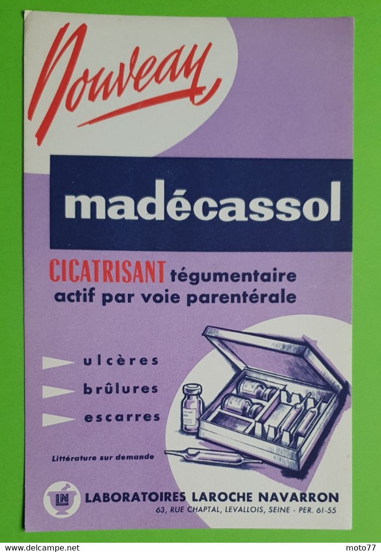 Buvard 532 - Laboratoire Laroche - MADECASSOL - Etat D'usage : Voir Photos - 13.5x21 Cm Environ - Vers 1950 - Produits Pharmaceutiques