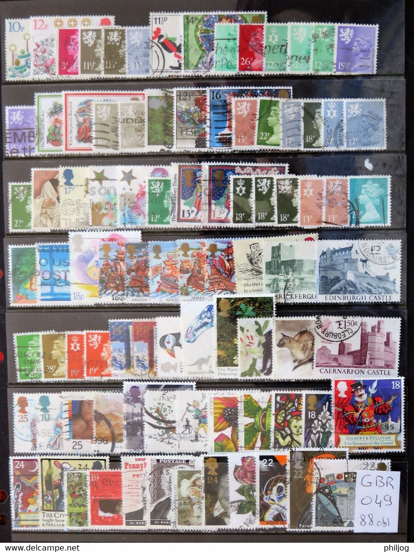 Grande-Bretagne - Great Britain - Grossbritannien - 88 Oblitérés - 88 Used Stamps - 88 Gebrauchte Marken - Collections