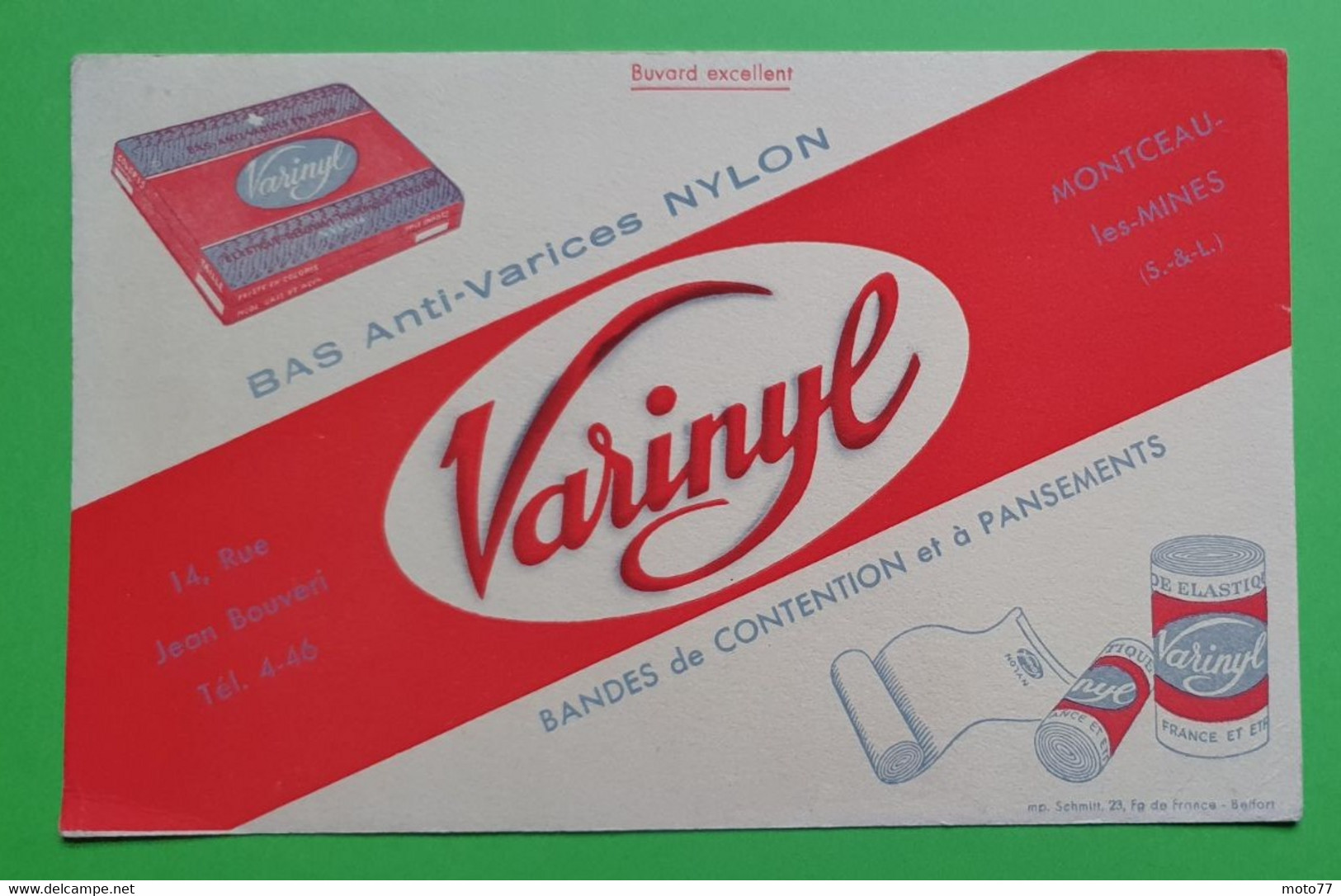 Buvard 536 - Laboratoire - VARINYL - Etat D'usage : Voir Photos - 21x13.5 Cm Environ - Vers 1950 - Produits Pharmaceutiques