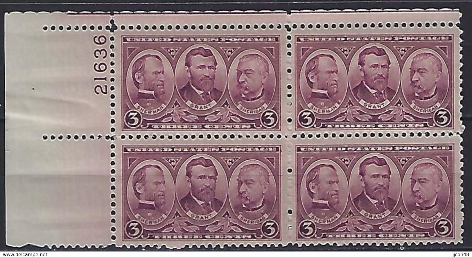 USA 1936  Army And Navy Heroes (**) MNH  Mi.392 - Numéros De Planches