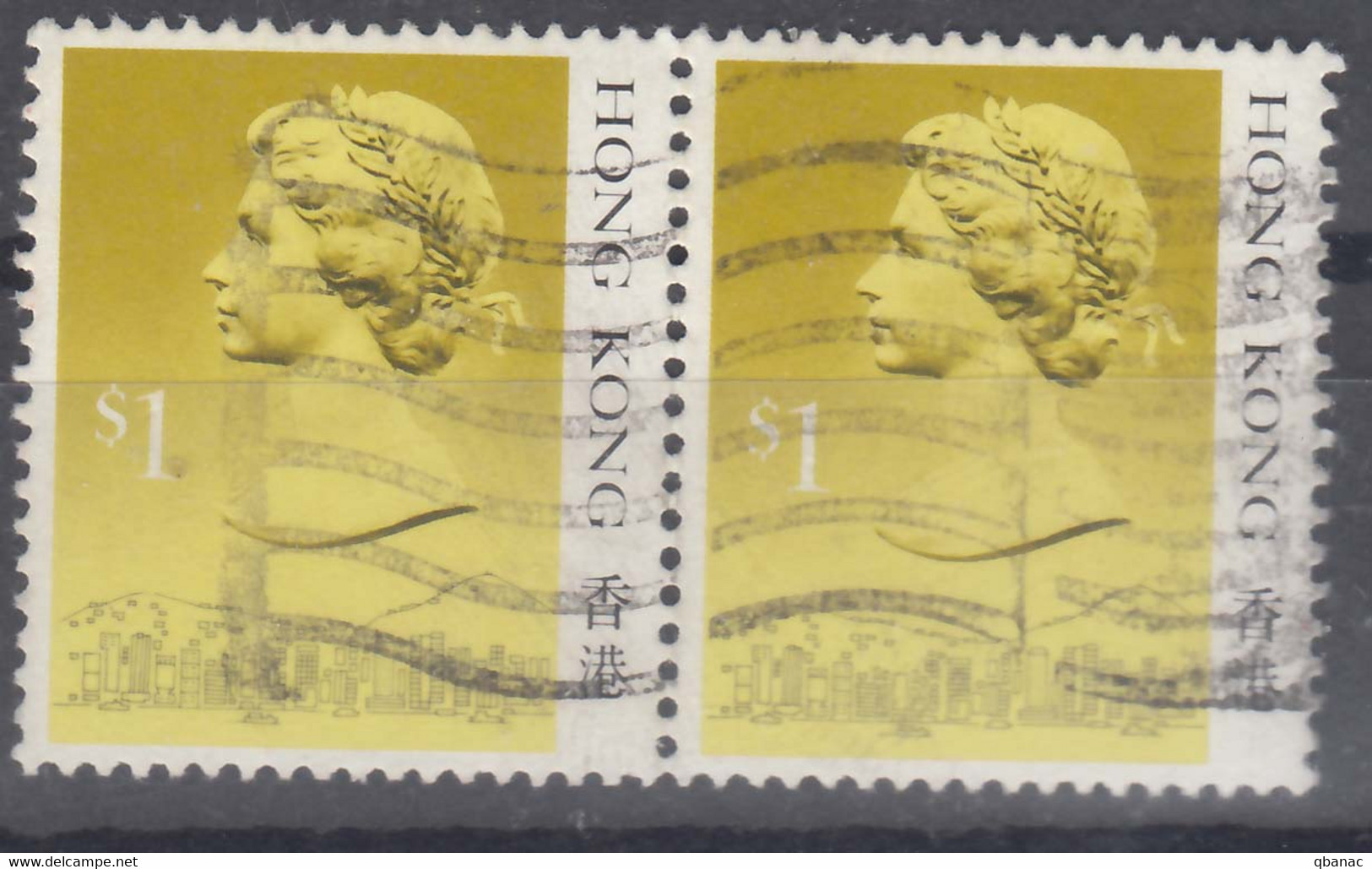 Hong Kong 1987 Mi#514 I, Used Pair - Used Stamps