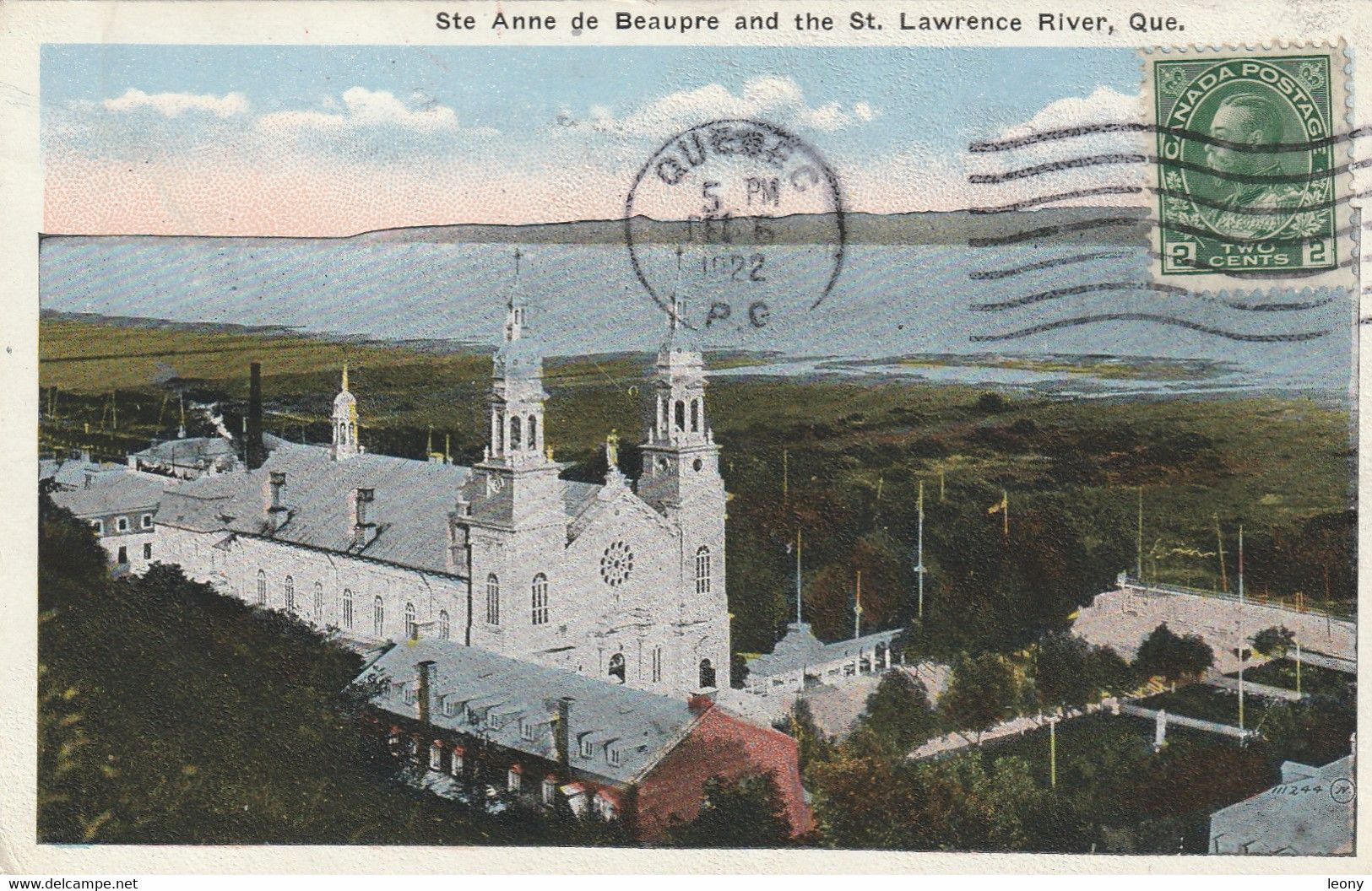 CPA Du CANADA - STE ANNE De BEAUPRE And The ST LAWRENCE RIVER -1922 - Québec - Les Rivières