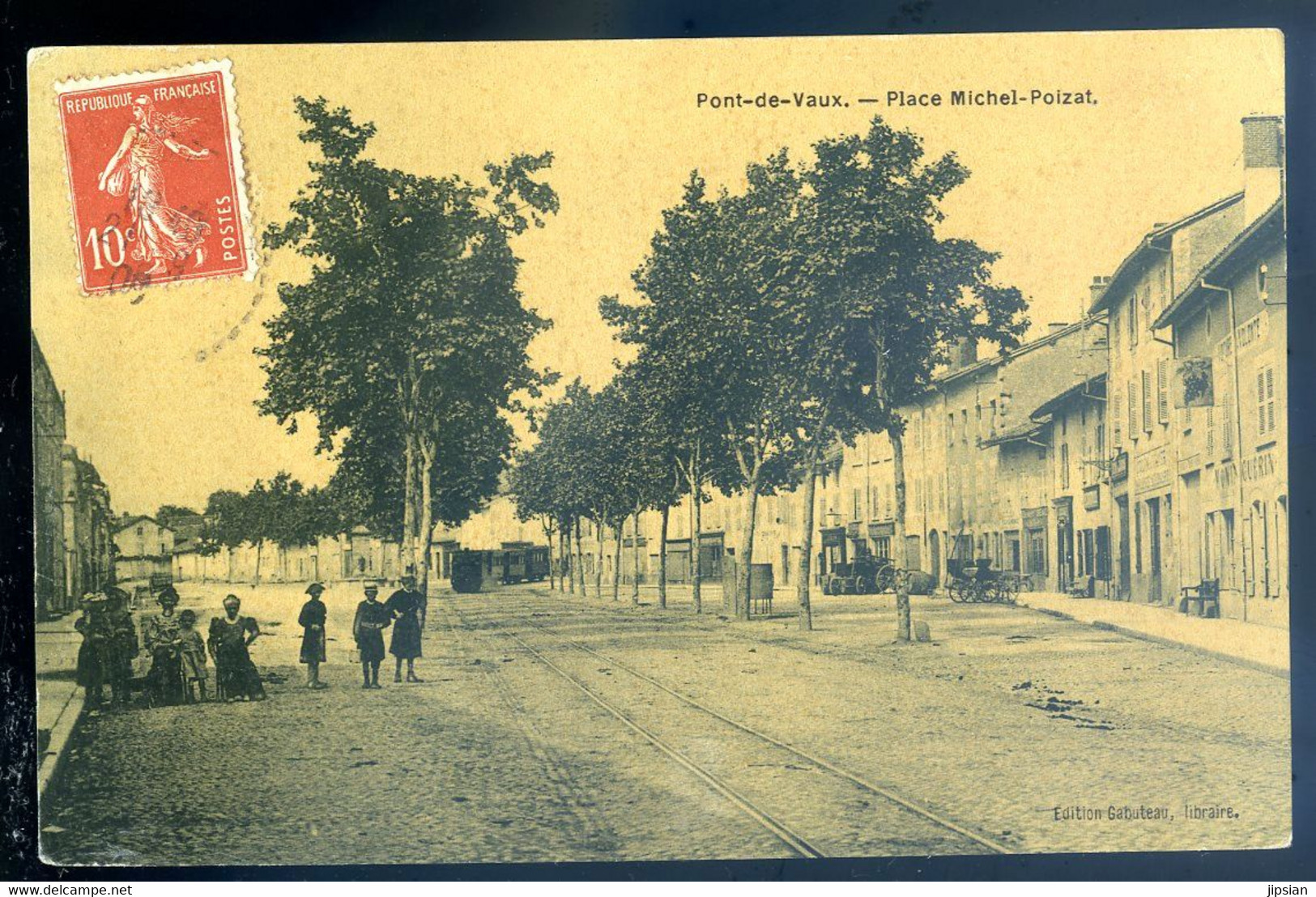 Cpa Du 01  Pont De Vaux Place Michel Poizat     JA22-05 - Pont-de-Vaux