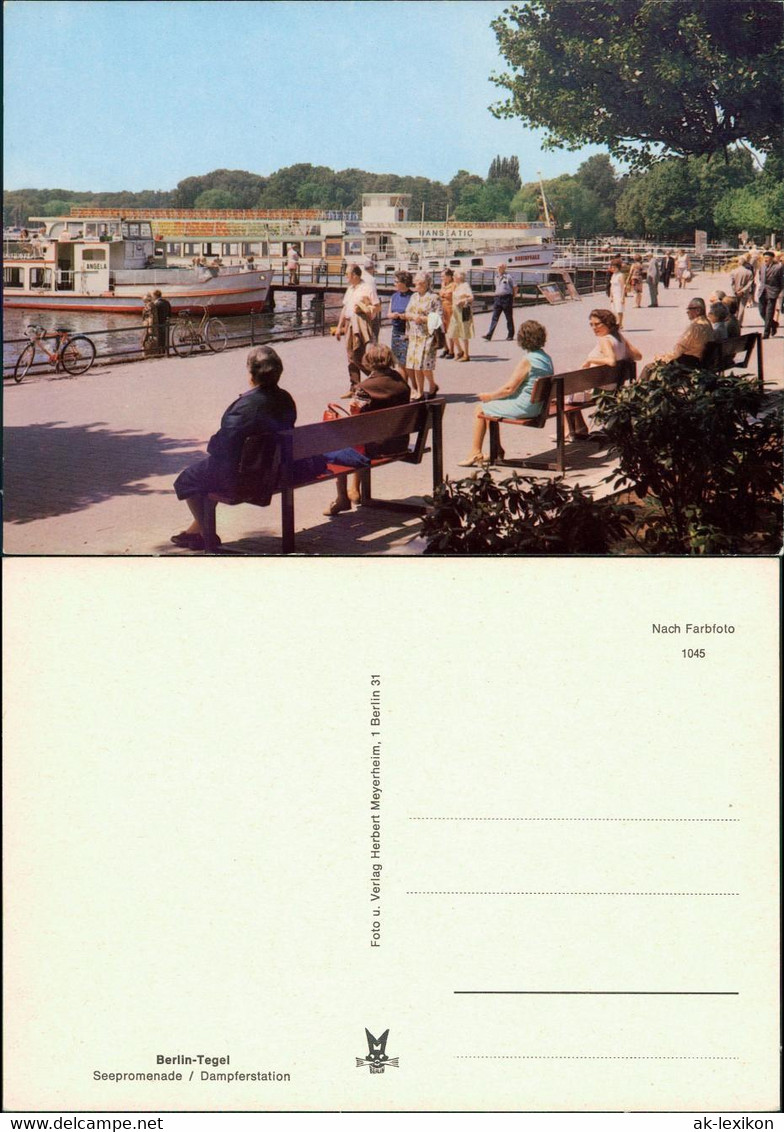 Ansichtskarte Tegel-Berlin Seepromenade, Dampferstation 1990 - Tegel