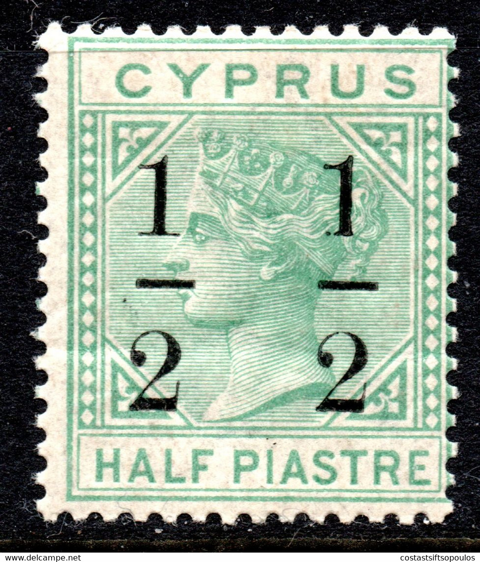 555.CYPRUS.1886 S.G.27,SC.26a M.H.SIGNED - Cyprus (...-1960)