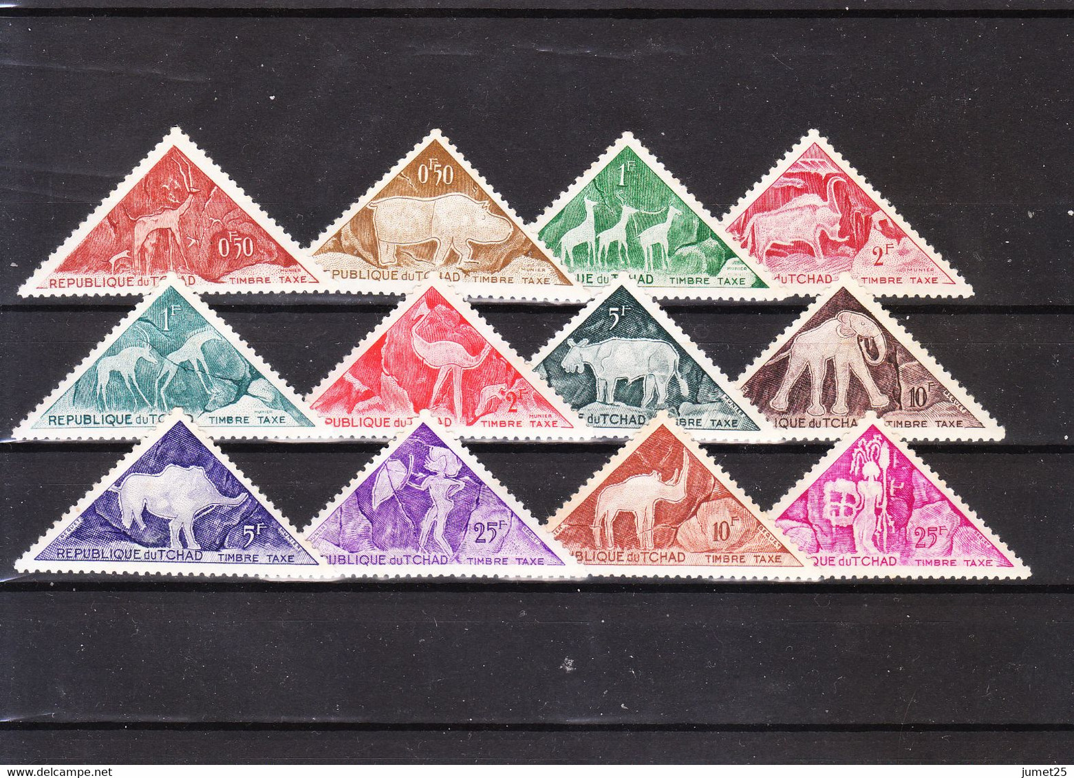 Tx. 23/34** Tchad - Timbres Taxe - Préhistoire - Tchad (1960-...)