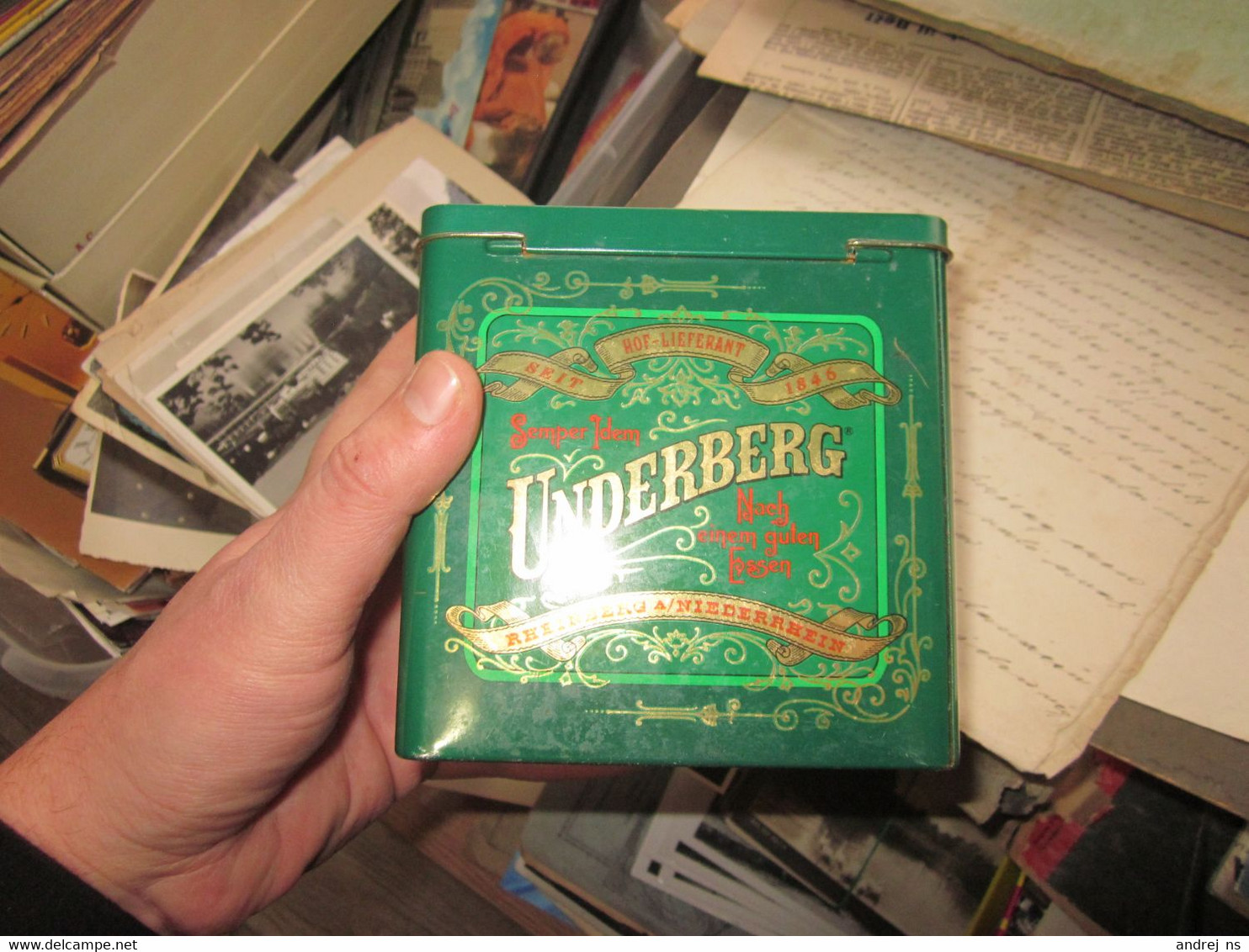 Old Tin Box Underberg Hof Lieferant Semper Idem Fur Den Magen Rheinberg A Niederrhein - Boxes