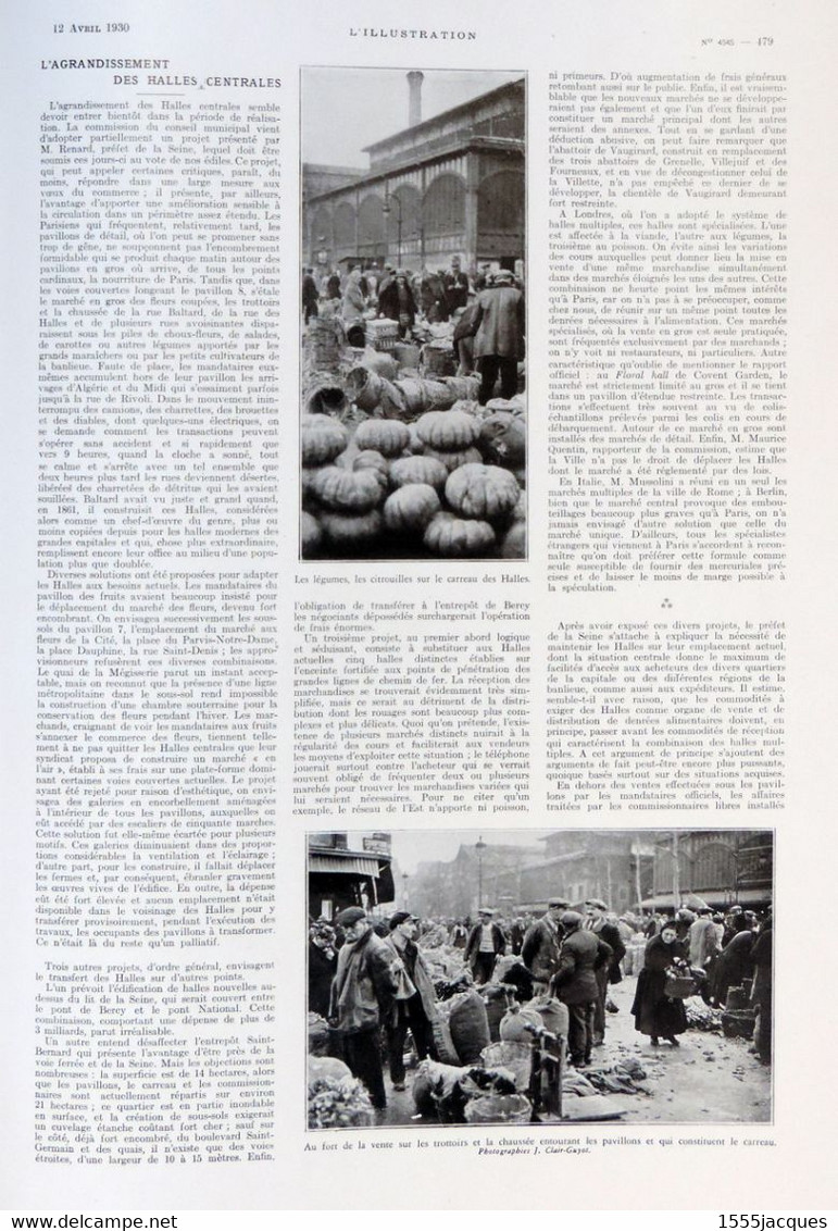 L'ILLUSTRATION N° 4545 12-04-1930 DOUMERGUE FRENCH HOEK TROMSÖ ACRIDIENS HALLES CENTRALES MUSÉE HERMÈS BOUFFÉMONT