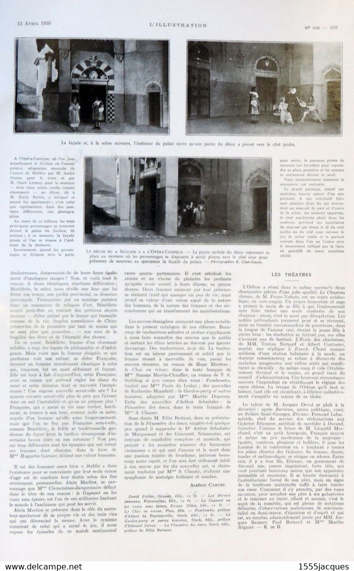 L'ILLUSTRATION N° 4545 12-04-1930 DOUMERGUE FRENCH HOEK TROMSÖ ACRIDIENS HALLES CENTRALES MUSÉE HERMÈS BOUFFÉMONT