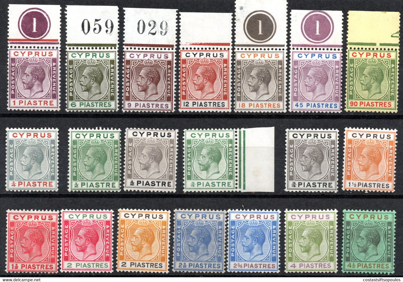 557.CYPRUS.1924-1928 KING GEORGE V.S.G.103-117,118-122,SC.89-108,HIGH VALUES MNH(HINGED IN MARGIN)OTHERS MVLH - Cyprus (...-1960)