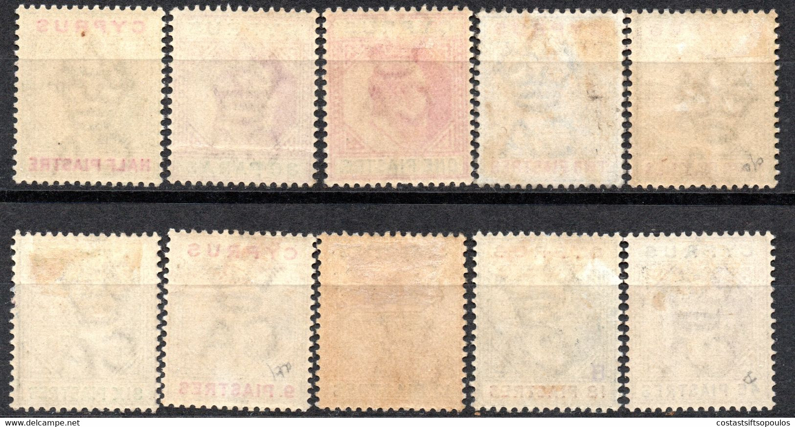 558.CYPRUS.1902-1904 KING EDWARD VII.S.G.50-59,SC.38-47 MH - Cyprus (...-1960)