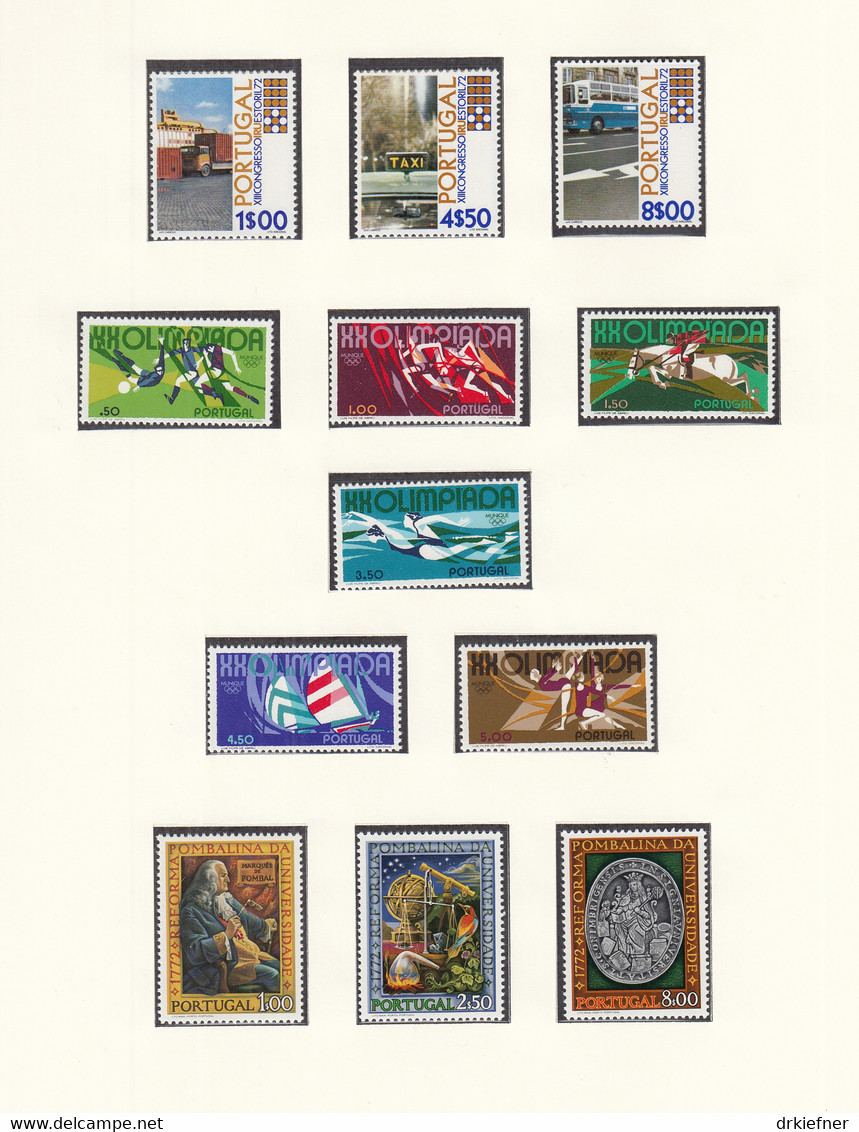 PORTUGAL 1972, Postfrisch **, 1156-1195 Komplett - Années Complètes