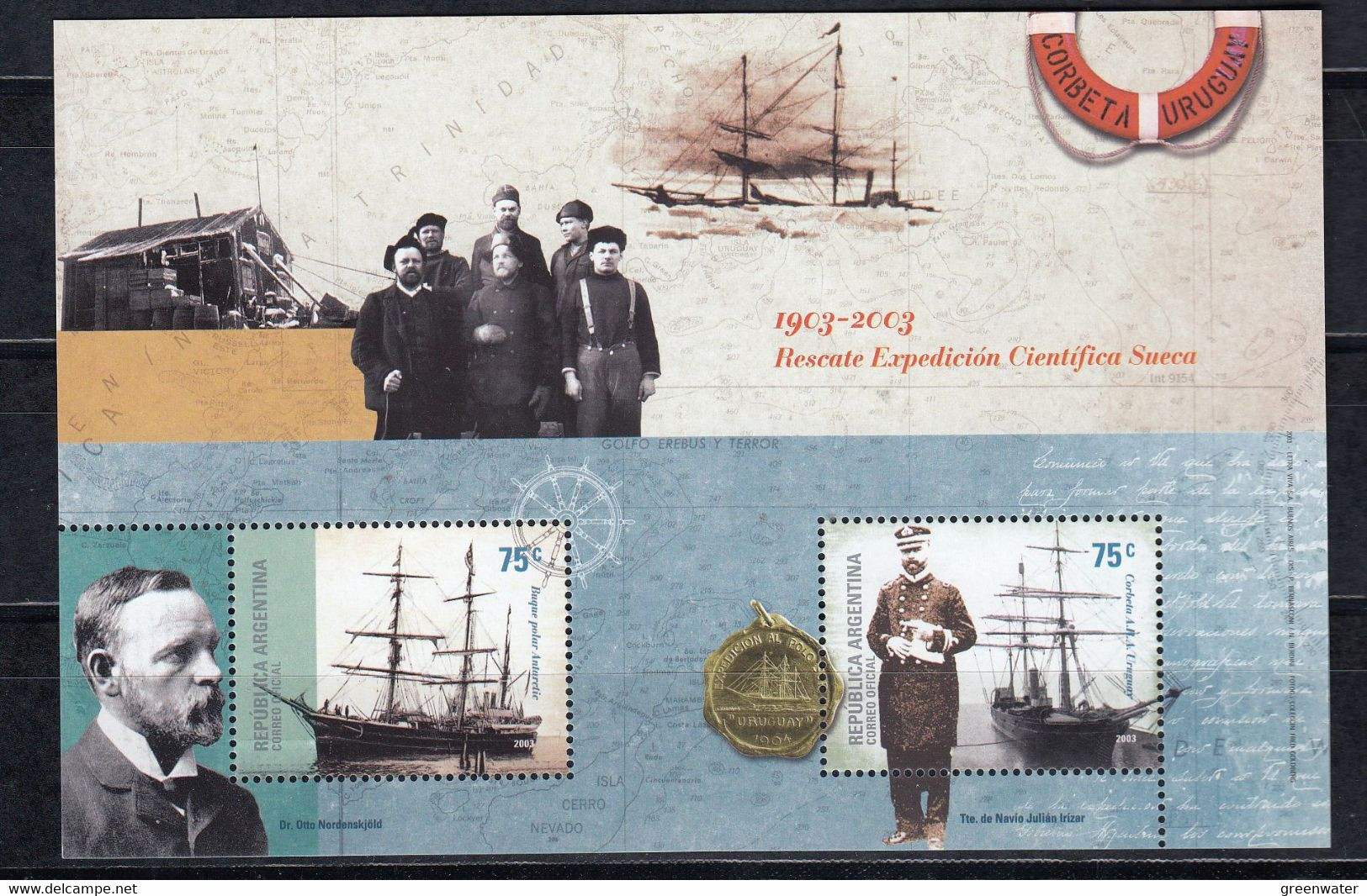 Argentina 2003 Antarctic Expedition M/s ** Mnh (57397) - Blocks & Sheetlets