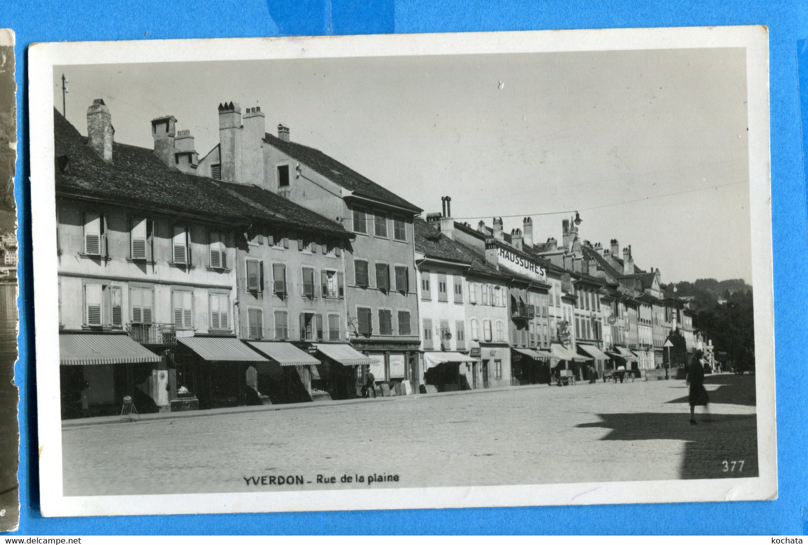 N14-115, Yverdon, Rue De La Plaine, Phototypie, 377, Circulée 1920 Timbre Décollé - Yverdon-les-Bains 