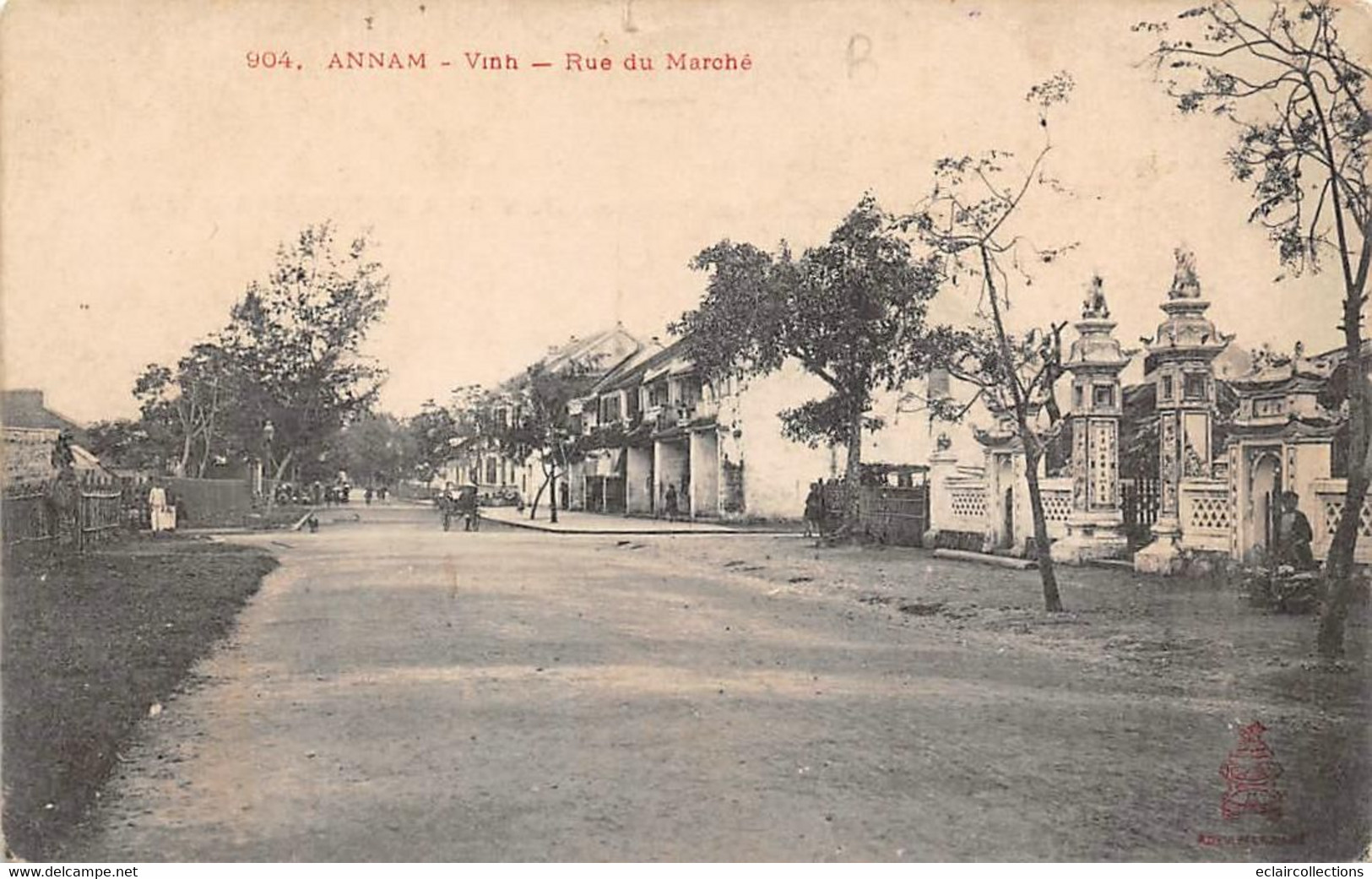 Tonkin:  Annam.   Vinh   Rue Du Marché     (voir Scan) - Vietnam