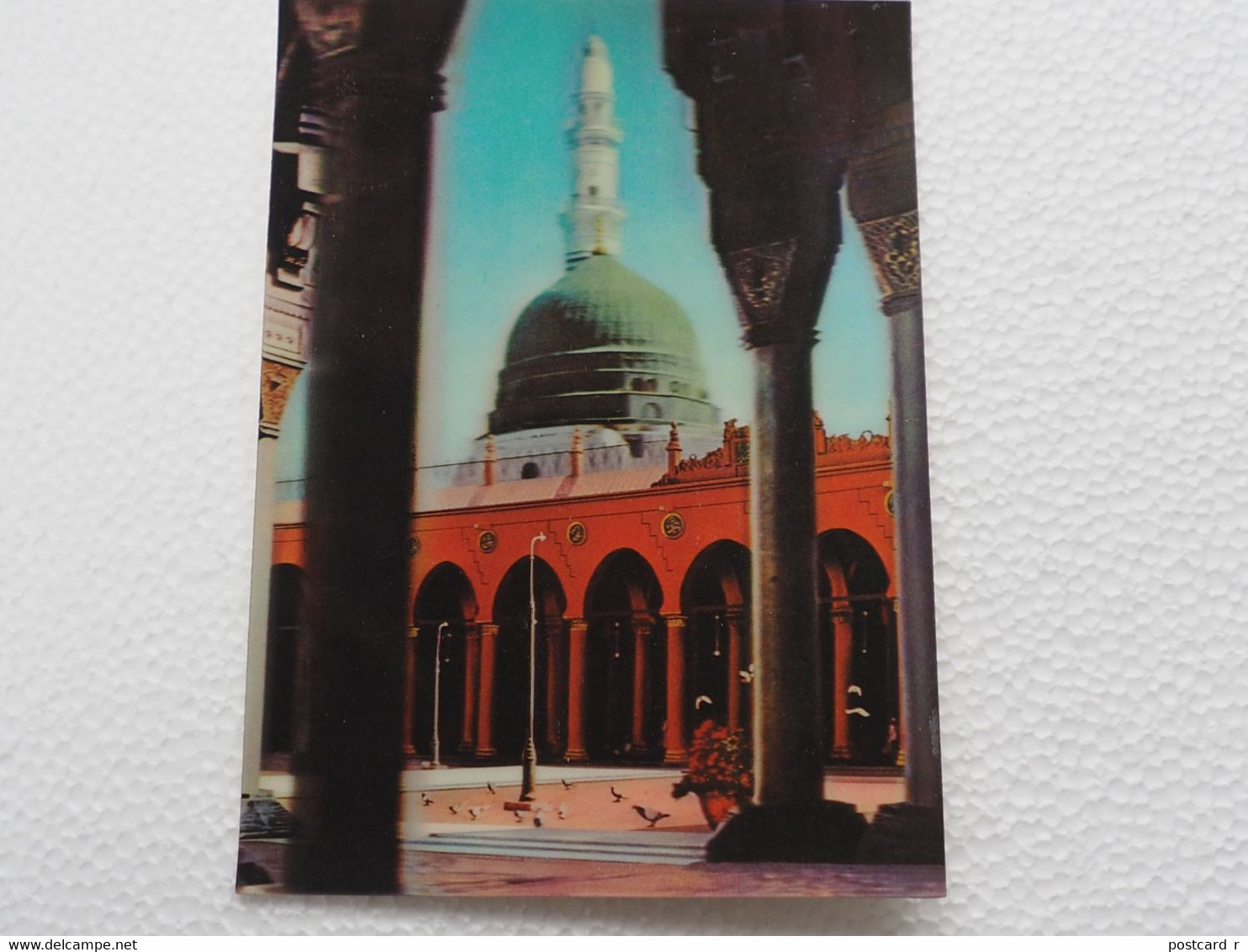 3d 3 D Lenticular Stereo Postcard Holy Mosque Of Prophet In Medina   A 214 - Stereoscope Cards