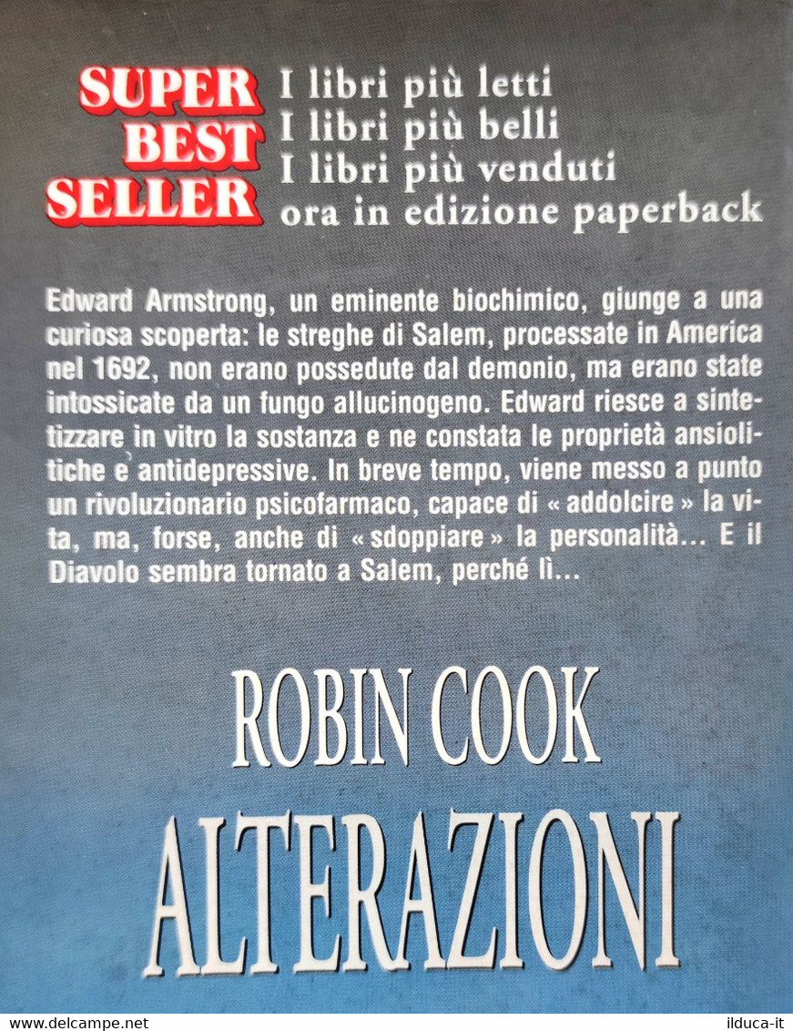 I102161 Robin Cook - Alterazioni - Sperling Paperback 2001 - Policíacos Y Suspenso
