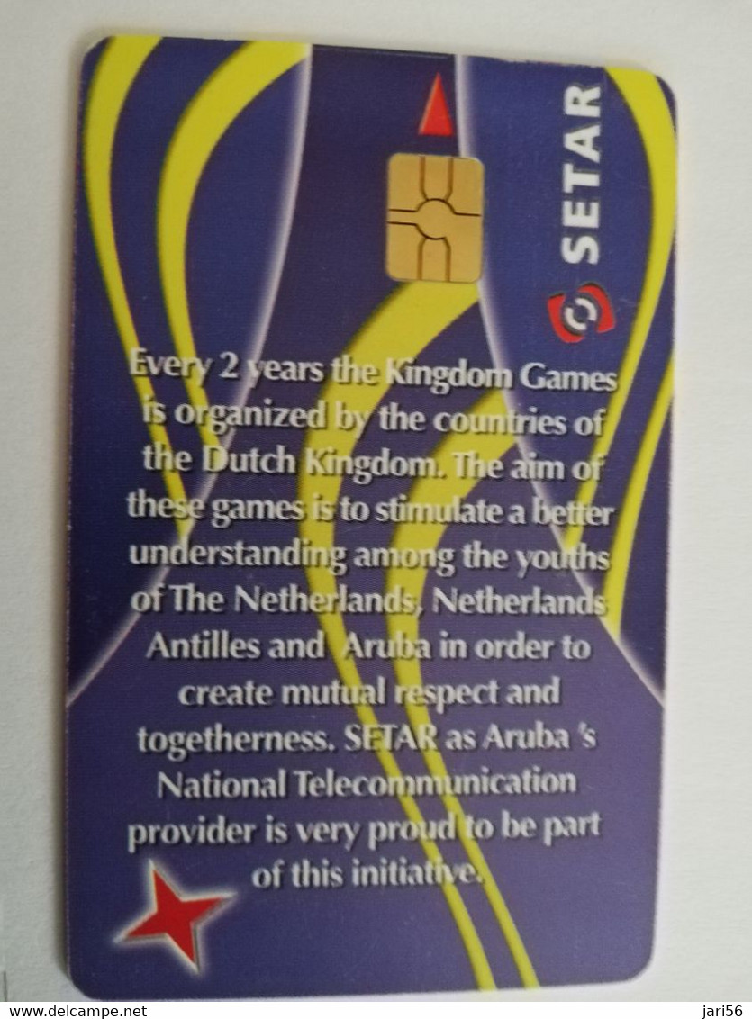 ARUBA CHIP  CARD   SETAR  SPORTS  KINGDOM GAMES   AFL 17,50    Fine Used Card  **6670** - Aruba