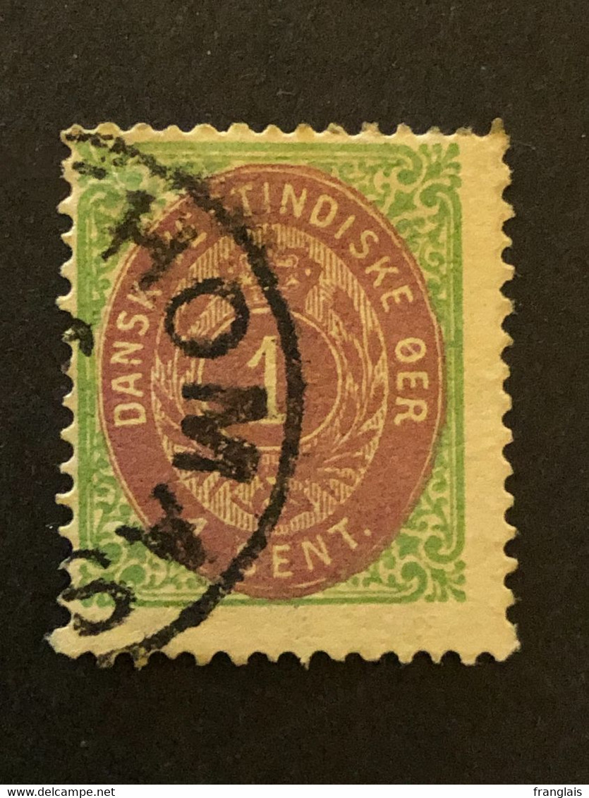 DANISH WEST INDIES DANSK-WESTINDISKE OER  SG 31  1c Red And Green FU  CV £32 - Dänisch-Westindien