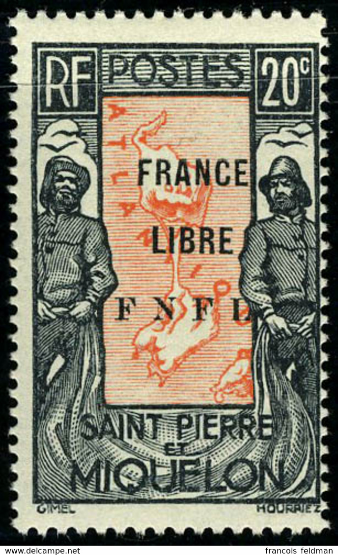 Neuf Sans Charnière N° 285, 20c France Libre, Signé Calves - Other & Unclassified