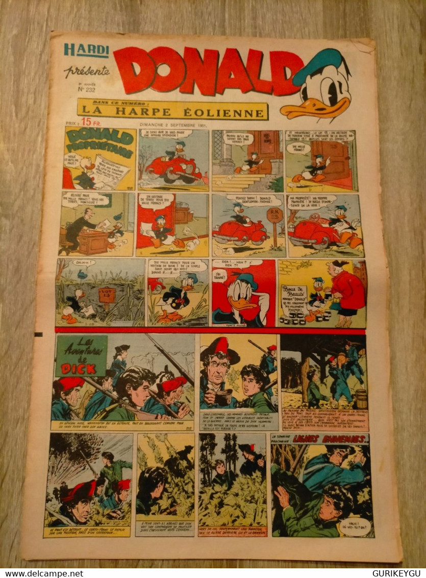 HARDI DONALD N° 232 MANDRAKE Roi De La Police Montée LUC BRADEFER PIM PAM POUM  02/12/1951 - Donald Duck