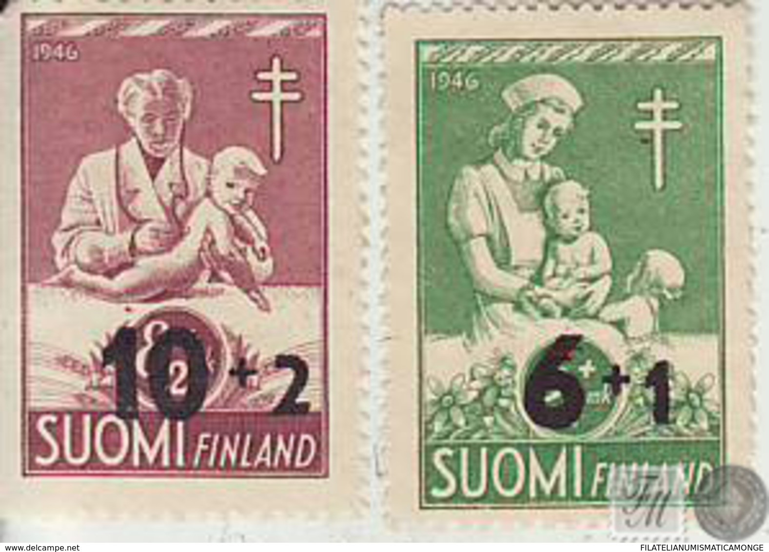 Finlandia 1946  Yvert Tellier  324/5 Sellos 1946 (*) - Other & Unclassified