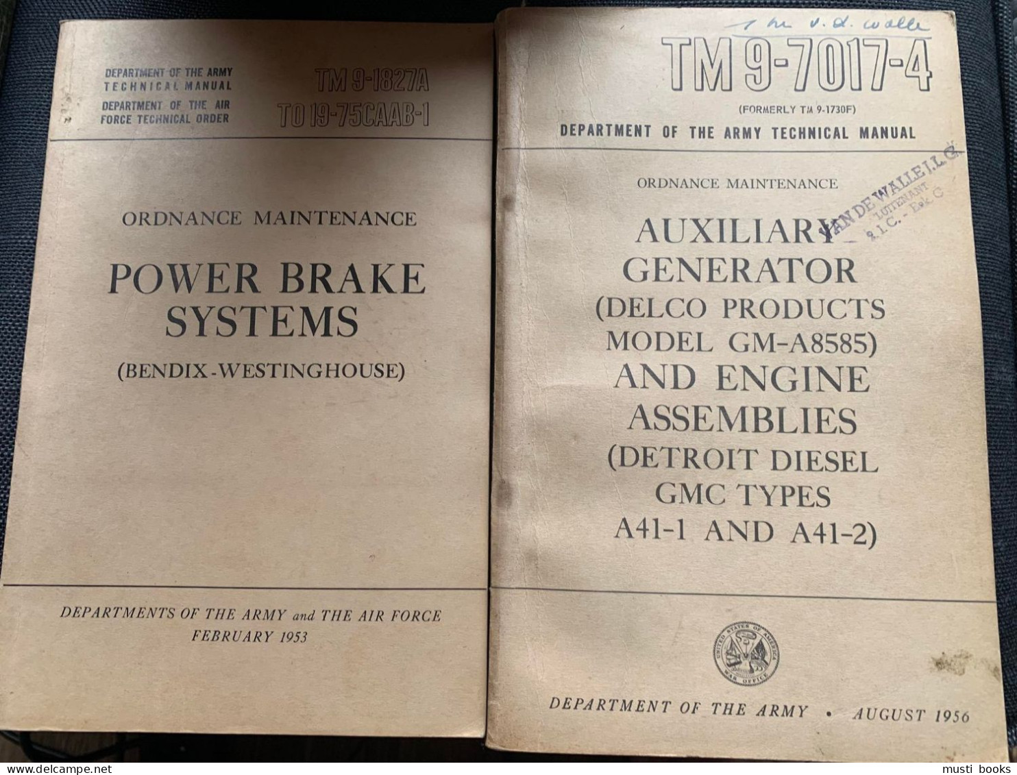 GMC US HANDBOEK Power Break Systems / Auxiliary Generator And Engine Assemblies. 2 Volumes. - Forces Armées Américaines