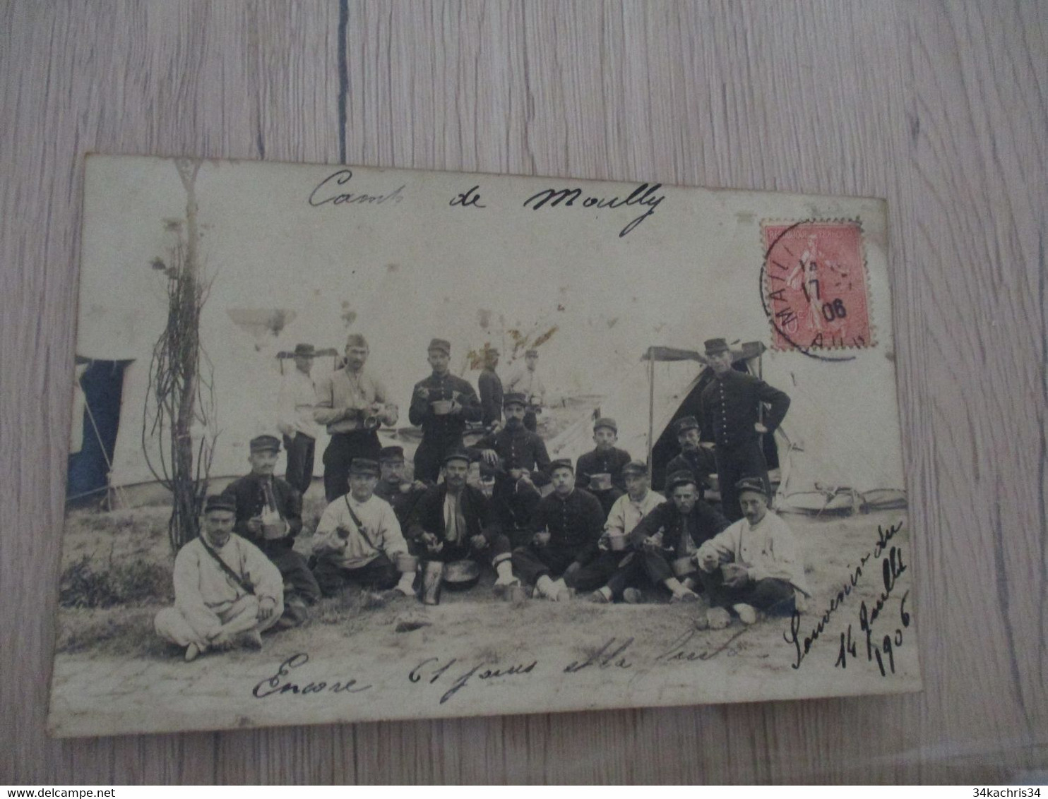 Carte Photo Militaire Camp De Mailly 196 - Manovre