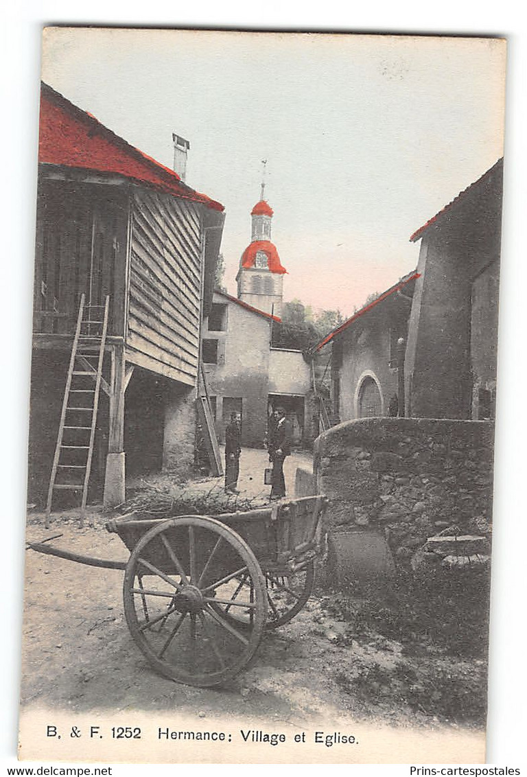 CPA Suisse Hermance Village Et église - Hermance