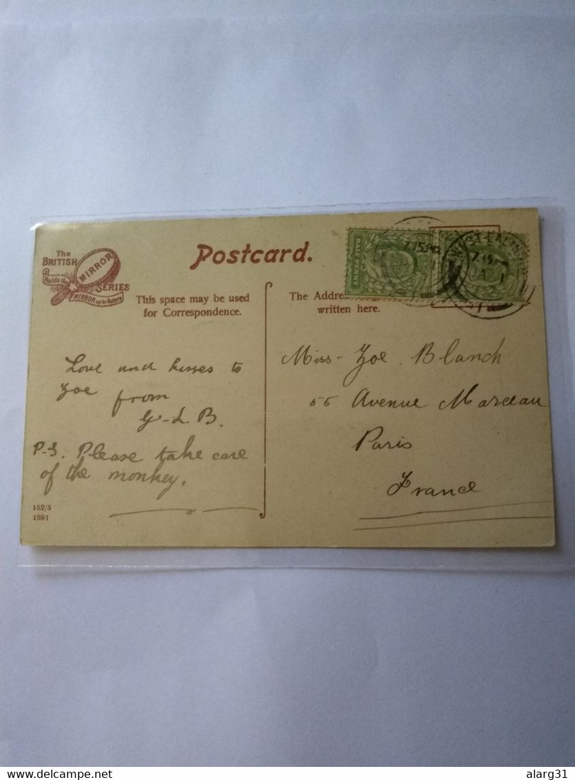 England.middlessex.ealing.the Broadway.not Seen..gran.shops.animation.1907.postally Used.better Condition - Middlesex